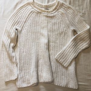 White knit sweater